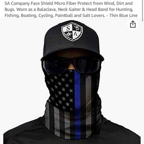 Blue line neck cover thin material unisex - Picture 8 of 11